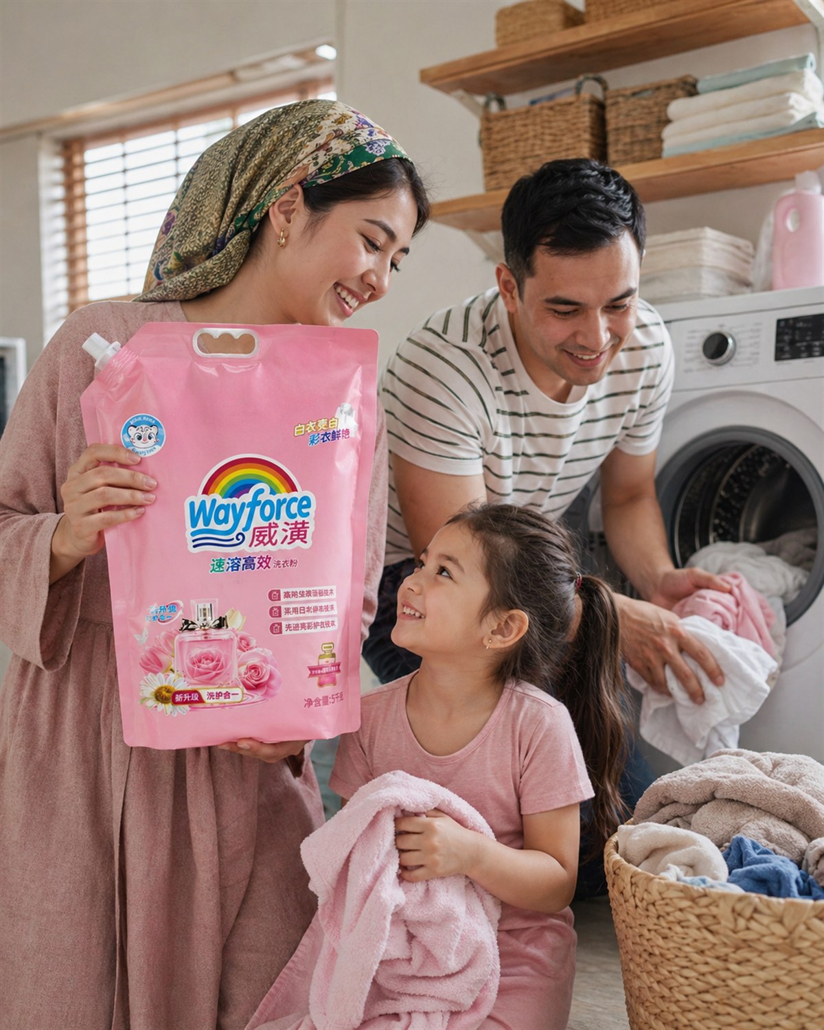 Family laundry corner with WayForce