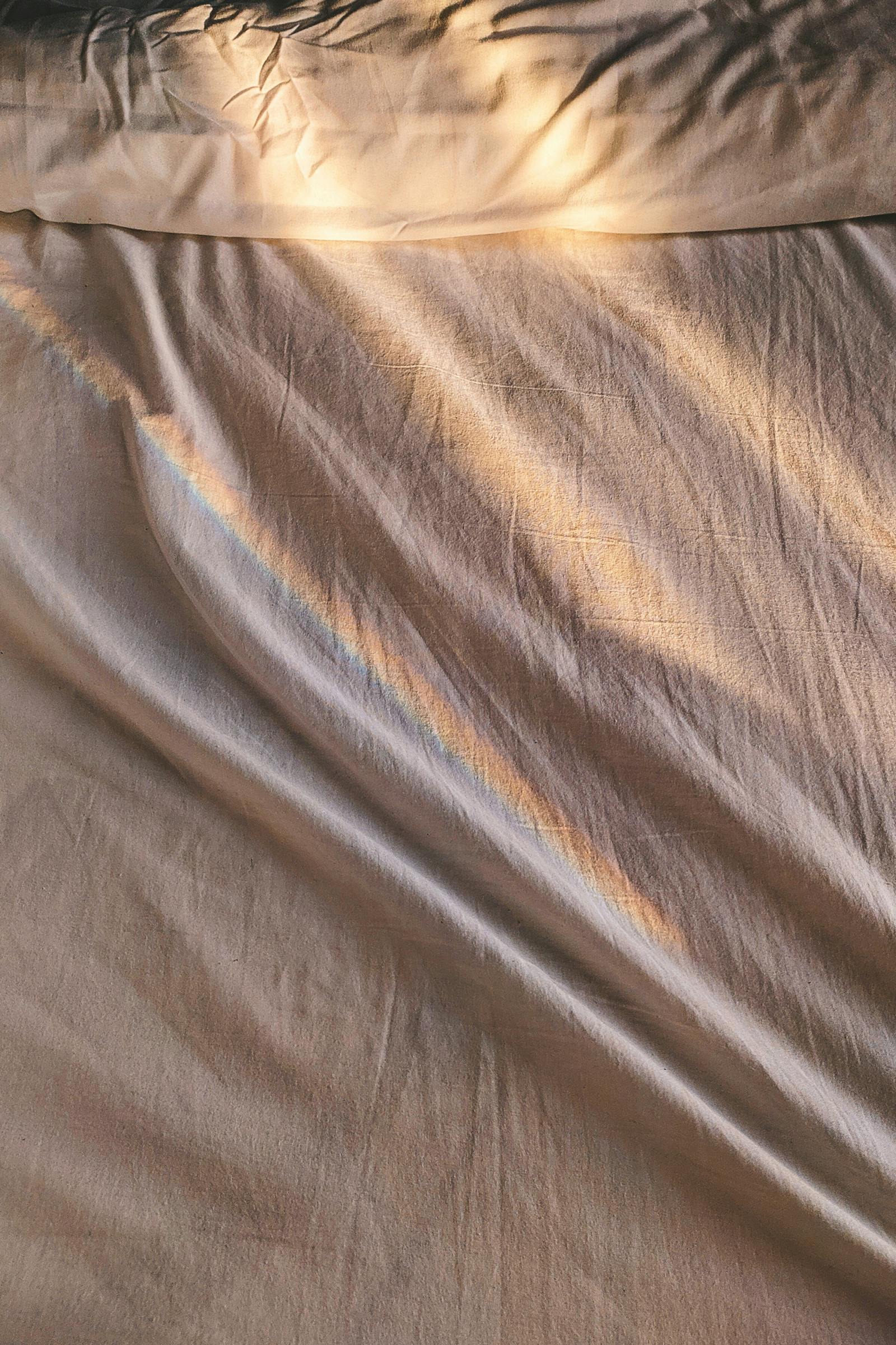 Soft light on clean fabric