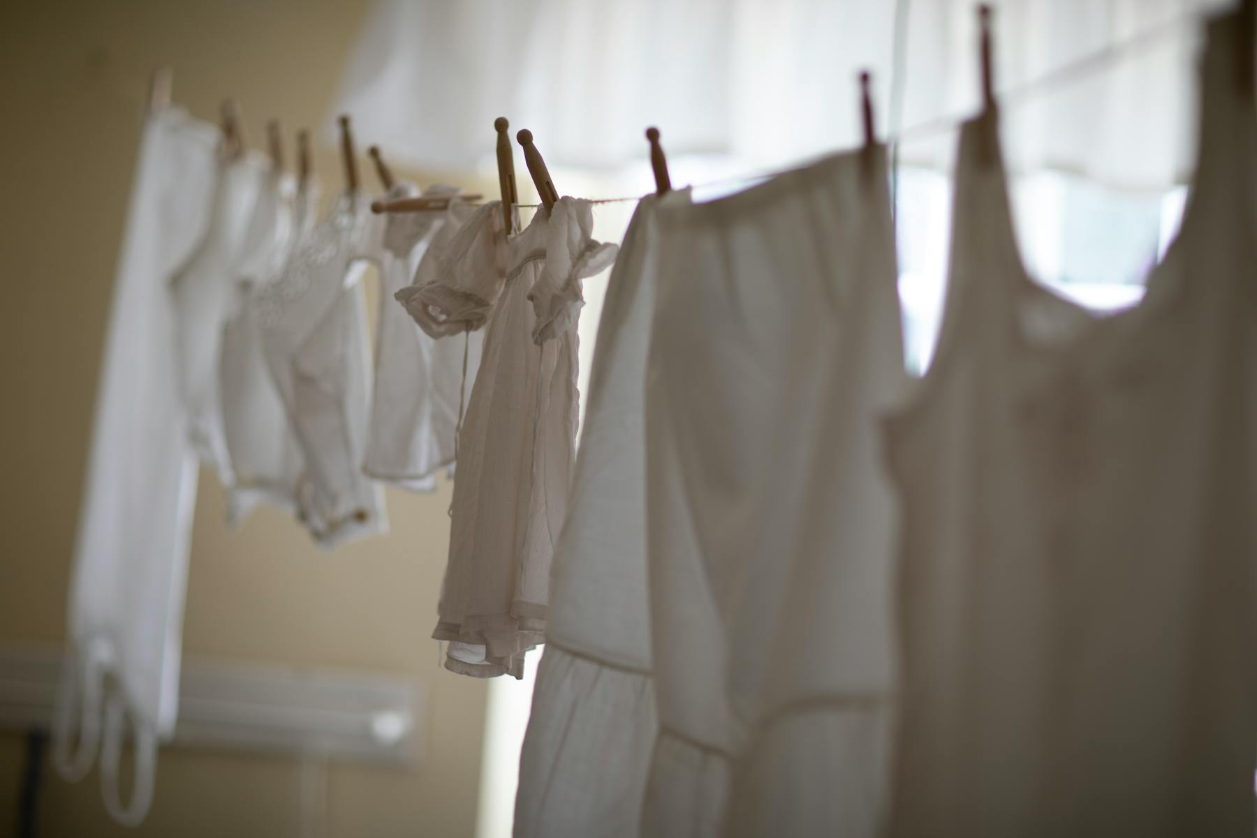 Fresh white fabric after washing